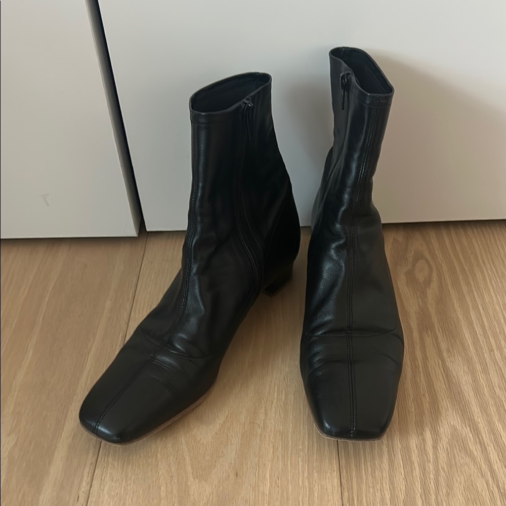 BY FAR black leather boots